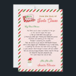 Cute Santa Clause Letter From Santa<br><div class="desc">Cute letter from Santa Holiday card. Letters from Santa are incomplete without a proper letterhead. Order an authentic handwritten letter from the North Pole. Santa's delight in the prospect of reaching out to your child to let them know whether they're on the naughty or nice list He'll make the experience...</div>