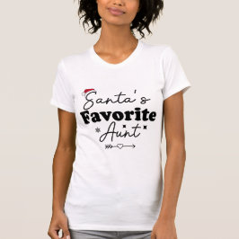 Cute Santa’s Favorite Aunt Christmas T-Shirt