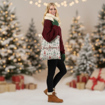 Cute Scandinavian Christmas Gnome Tote Bag