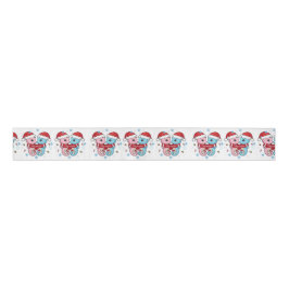 Cute Seahorses Christmas Ribbon