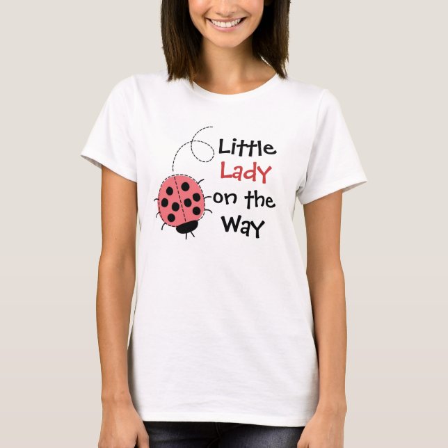 Cute senhora a caminho camiseta de maternidade lad (Frente)
