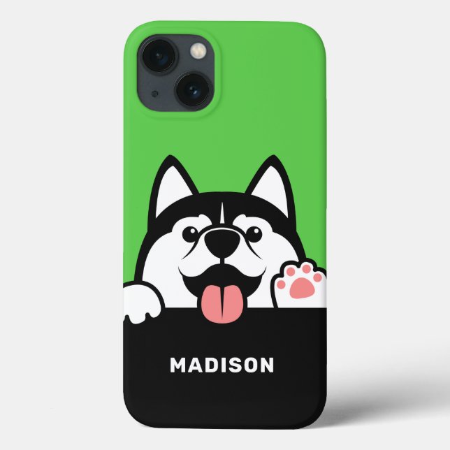 Cute Siberian Husky — capas de telefone (Verso)