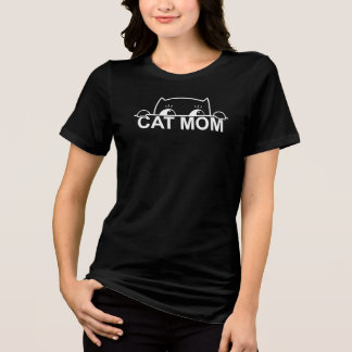 Cute Simple Black Cat Lover Mom Women's T-Shirt