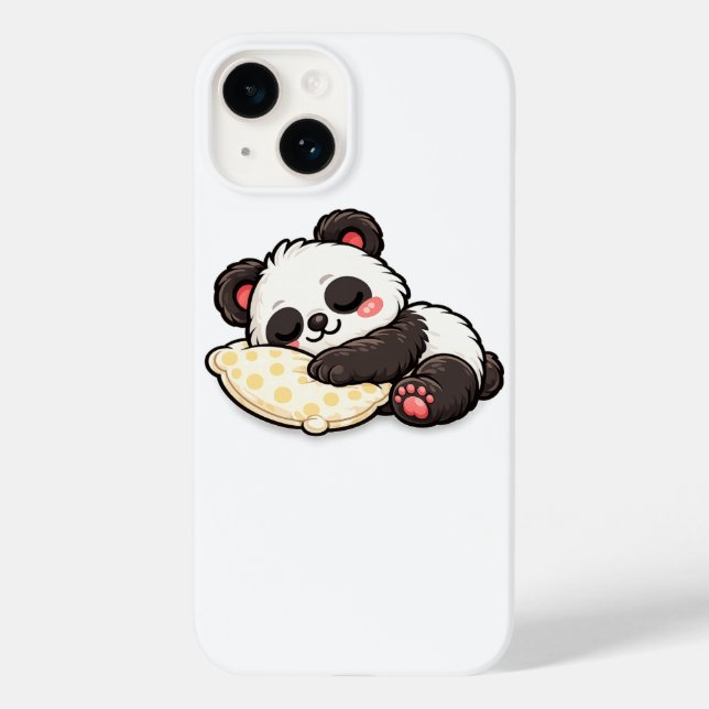Cute Sleeping Panda with Pillow (Verso)