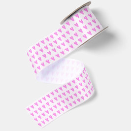 Cute Small Pink Crayon Heart Pattern