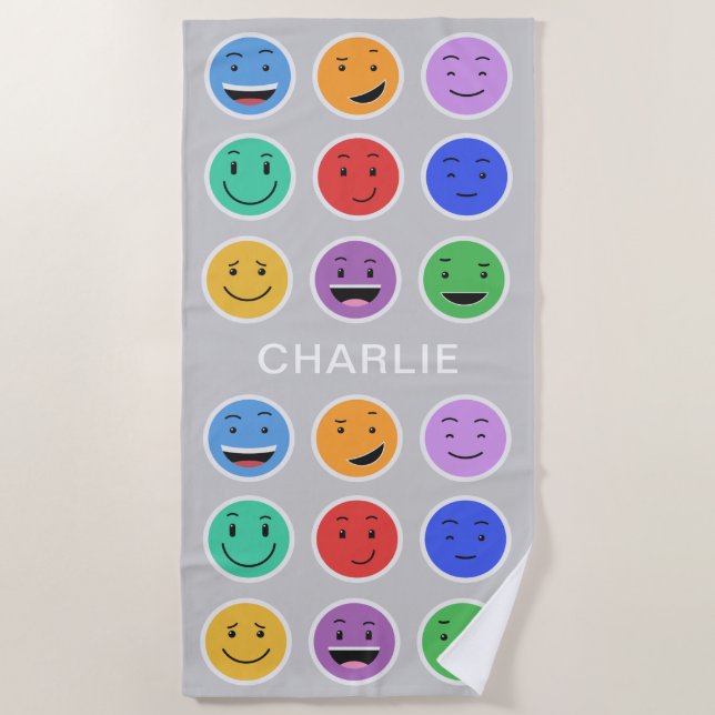 Cute Smiley: toalha de praia (Frente)