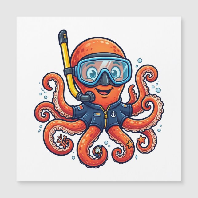 Cute Snorkeling Octopus - Ocean Explorer (Frente)