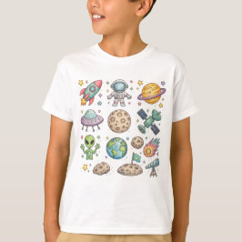 Cute Space Adventure Kids T-Shirt