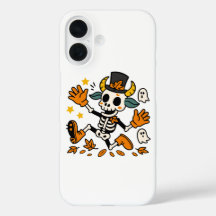 Cute Spooky Skeleton Goat with Top Hat 