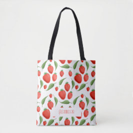 Cute Strawberry Pattern Eco Tote Bag