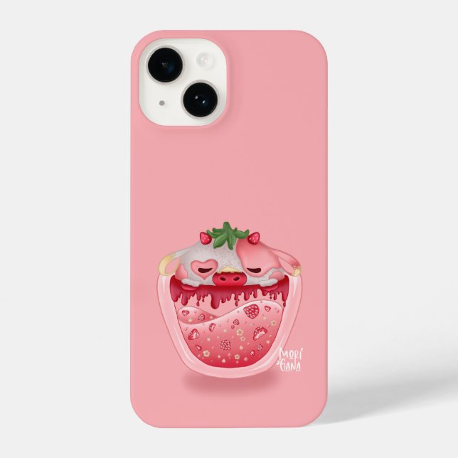 Cute Strawberry Phone Case – Pink Design (Verso)