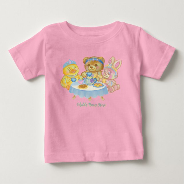 Cute Toddler Toy Tea Party T-Shirt (Frente)
