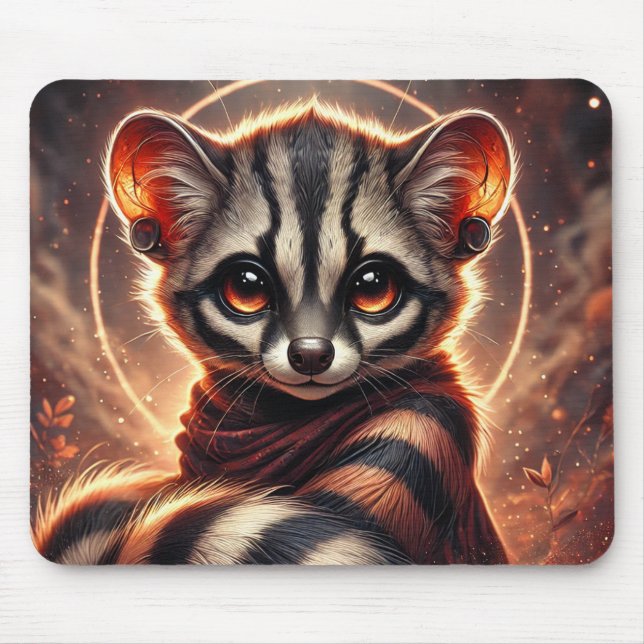 Cute Trendy African Civet | Mousepad Anime (Frente)