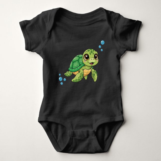 Cute Turtle Kids’ T-Shirt (Frente)