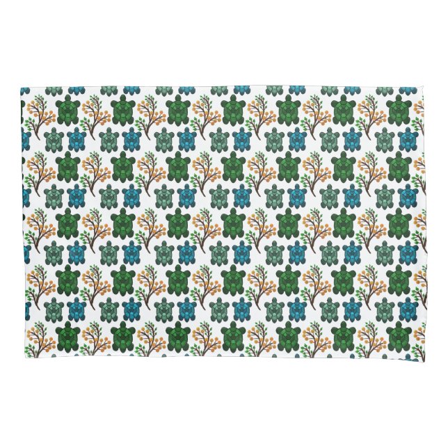 Cute Turtle Seamless Pattern | Ocean Animal Repeat (Frente)