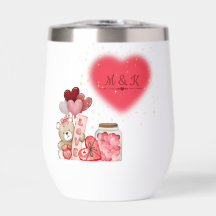 Cute Valentine Stemless Wine Tumbler