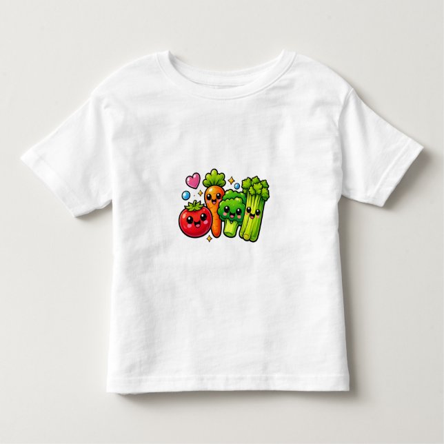 Cute Vegetables Y2K Toddler T-Shirt (Frente)