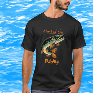 Cute viciado em camiseta de pesca para homens
