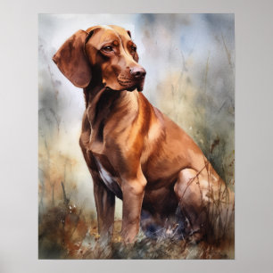 Cute Vizsla Dog Art Impressão