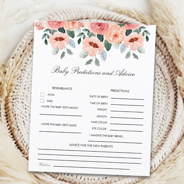 Cute Watercolor Flowers Baby Shower (Criador carregado)