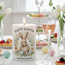 Cute Watercolor Spring Easter Bunny