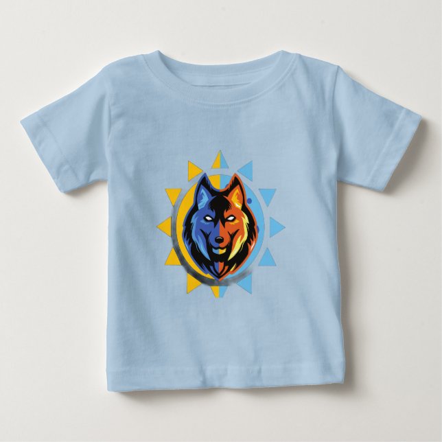 Cute Wolf Baby T-Shirt (Frente)