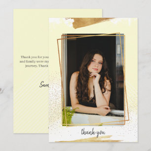 Cute Yello e Cartões de agradecimentos de Gradua