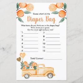 Cutie Orange Citrus Guess O que há na Fralda Bag