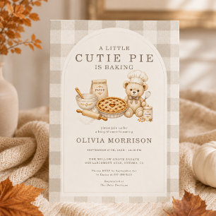 Cutie Pie está Cozinhando Convite de Chás de Bebê 