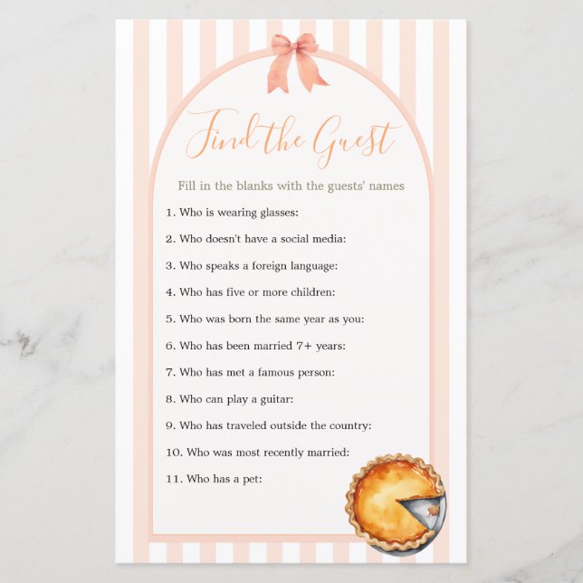 Cutie Pie Orange Gingham Encontra O Convidado (Frente)