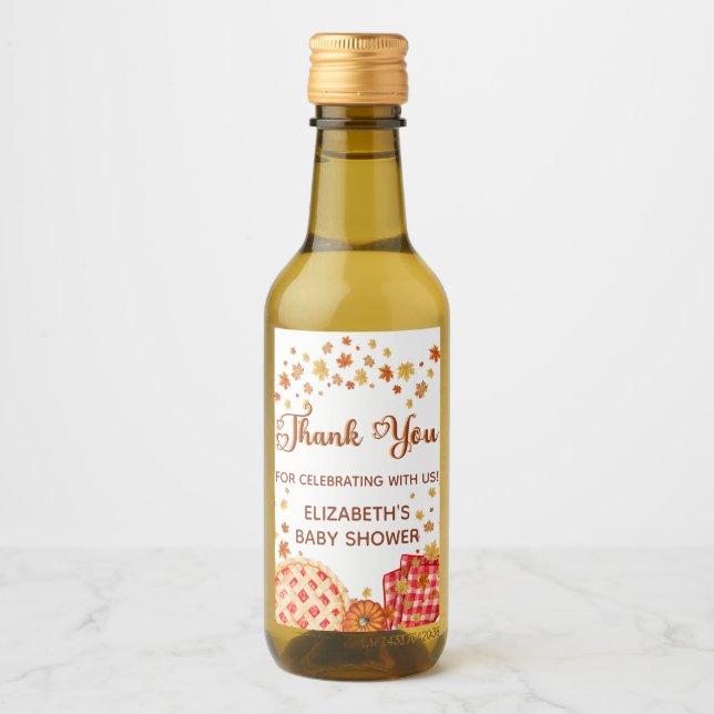 Cutie Pie Pumpkin Fall Baby Shower Thank You (Frente)