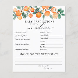 Cutie | Previsões de Conselhos Baby Shower 