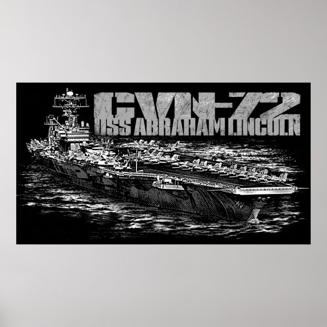 CVN- 72 Abraham Lincoln Impressão (Frente)
