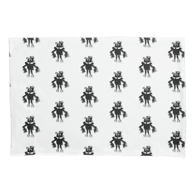 Cy=Borgs Robots Pillowcase (Frente-Esquerda)