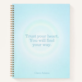 Cyan Blue Aura Message Notebook