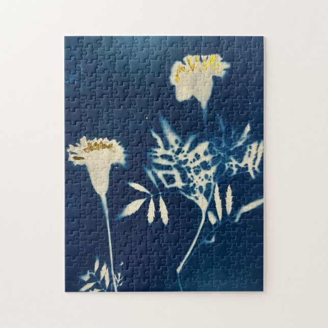 Cyanotype Marigold Quebra-cabeça (Vertical)