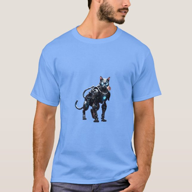 Cyber Cat Samurai T-Shirt ⚔️ | Estilo da rua Tóqui (Frente)