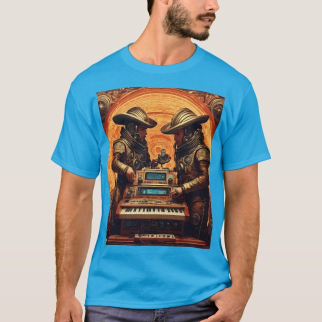 Cyber Maestro DJ Design T-Shirt (Frente)