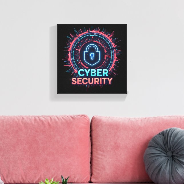 Cyber Security Expert Canvas Wall Art (Insitu(Sala de estar))