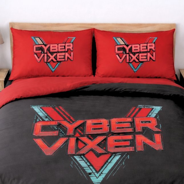 Cyber Vixen - Reversible Red Teal Gamer Girl (Criador carregado)
