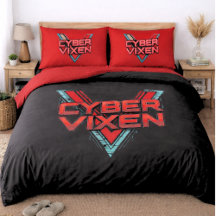 Cyber Vixen - Reversible Red Teal Gamer Girl
