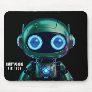 Cyberpunk AI Robot Mouse Pad #00002 | AIC Tech