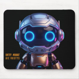 Cyberpunk AI Robot Mouse Pad #00007 | AIC Rustyx