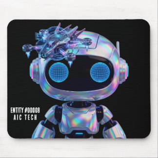 Cyberpunk AI Robot Mouse Pad #00008 | AIC Tech