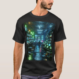 Cyberpunk - Camisa do Lear do Hacker Verde Unisex