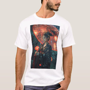 Cyberpunk Cityscape futurista" T-Shirt
