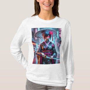 💠 Cyberpunk Geisha Assassin - Néon Shadow T-Shirt