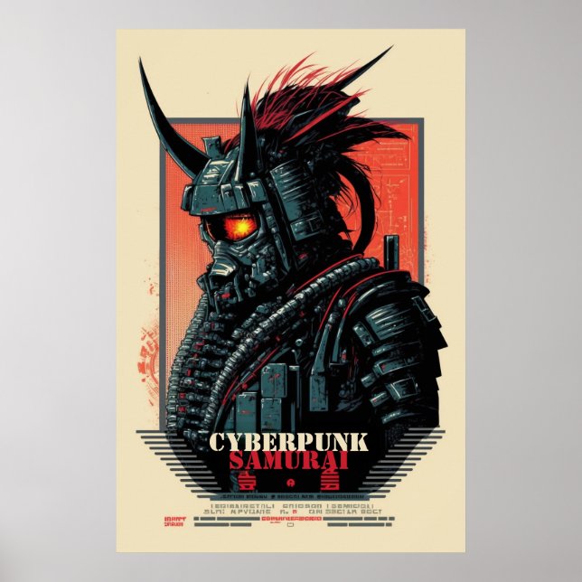 Cyberpunk Samurai Poster (Frente)