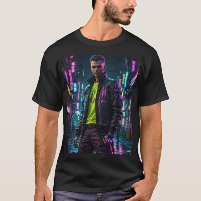Cyberpunk Themed T-shirt (Frente)