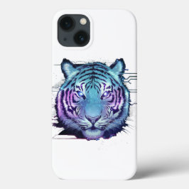 Cyberpunk Tiger capas de iphone - Neon Circuit Ani